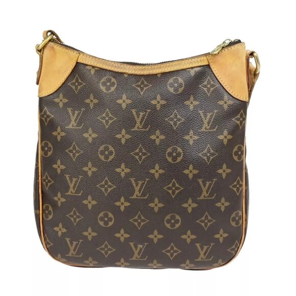 LOUIS VUITTON Logo Odeon PM Shoulder Bag Monogram Leather Brown - Picture 3 of 16